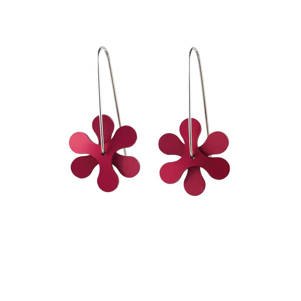 F!NK Earrings Propeller Curve Red