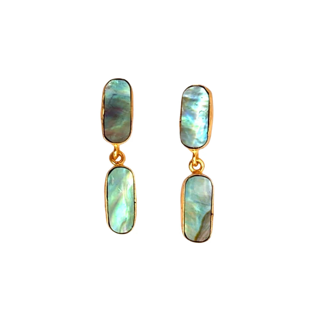 Gemajesty Charlotte 2 Tier Earrings - Abalone Shell