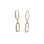 Gemajesty Charlotte 2 Tier Earrings - Baroque Pearl