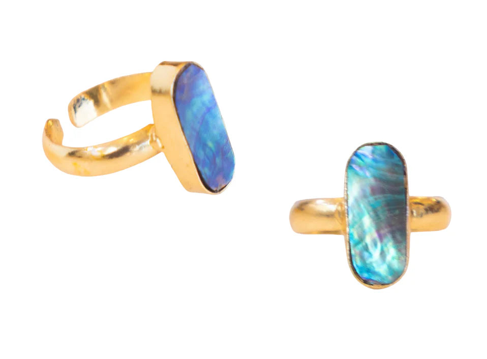 Gemajesty Single Abalone Shell Ring Collar