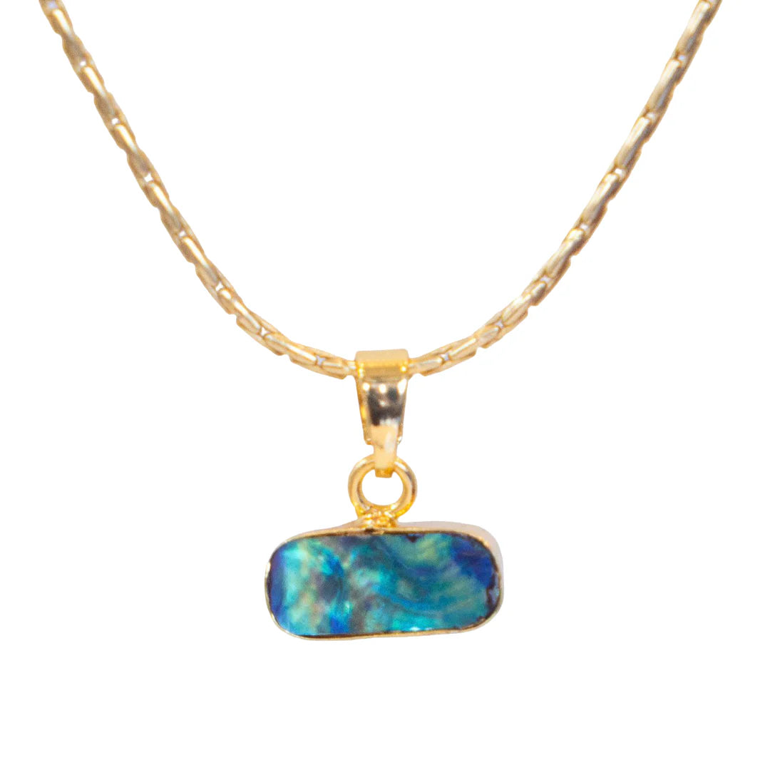 Gemajesty Vikki Pendant Collar + Chain Abalone Shell