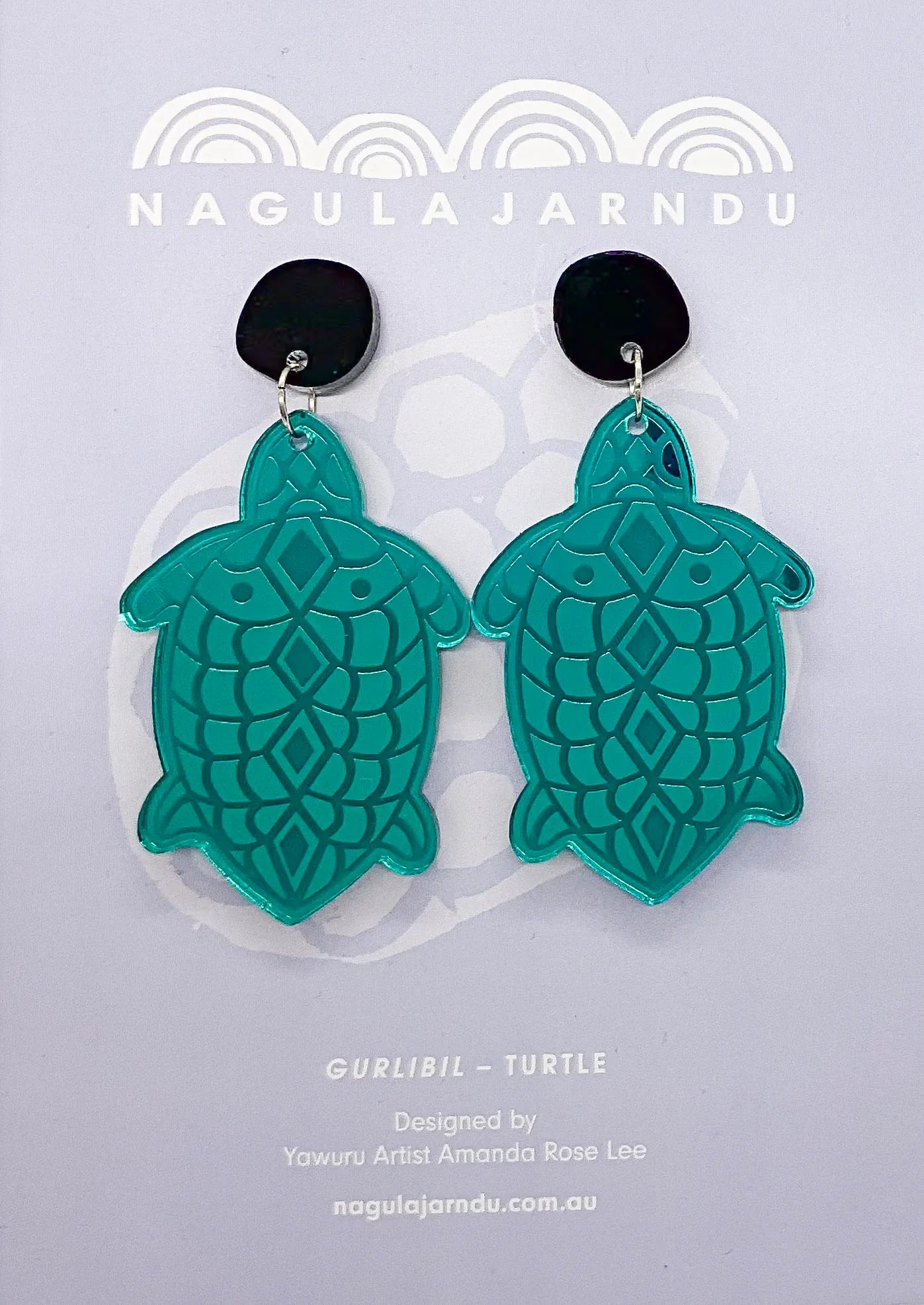 Nagula Jarndu Earrings Gurlibil (Turtle) - Amanda Rose Lee
