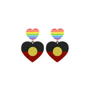 Haus of Dizzy 'Mob Pride' Glitter Heart Earrings
