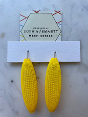 Sophia Emmett Cocoon Mesh Earrings Yellow