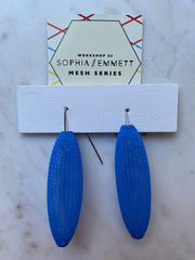 Sophia Emmett Cocoon Mesh Earrings Blue