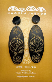 Nagala Jarndu Earrings Jiidid (Whirlpool) - Cecilia Tigan