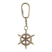 Paradox Nautical Brass Keyring Helm Ship Wheel
