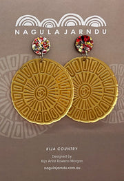 Nagula Jarndu Earrings Kija Country Gold - Rowena Morgan
