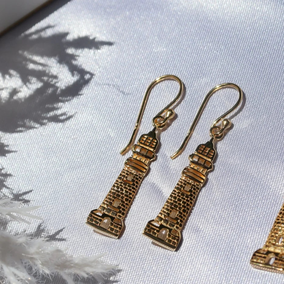 Cape Leeuwin Long Drop Gold Earrings