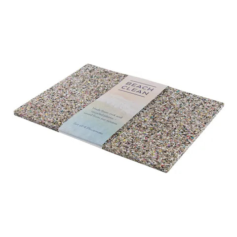 Love Liga Beach Clean Cork Placemats Rectangle Set of 4