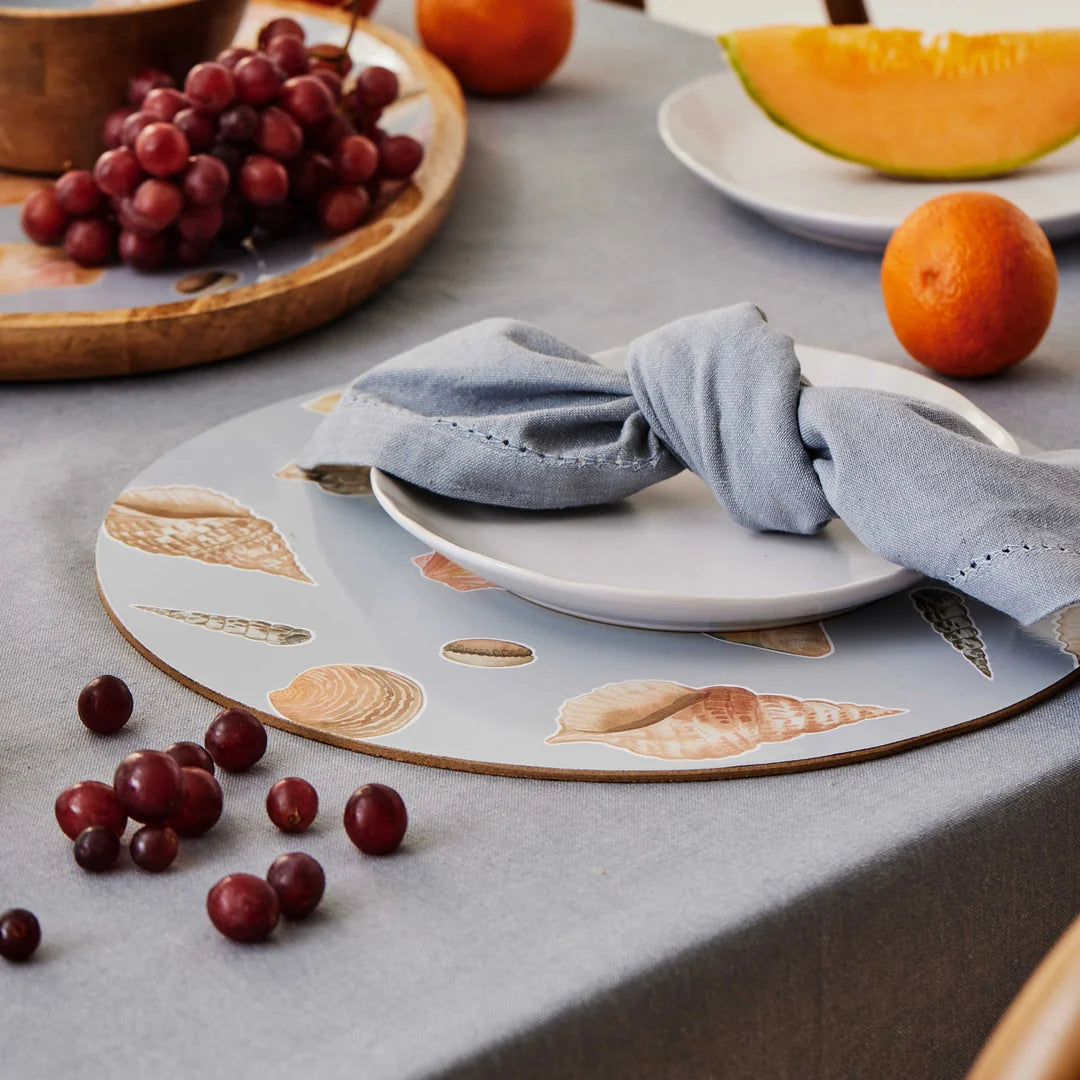 Shelly Beach Round Placemat Set 4