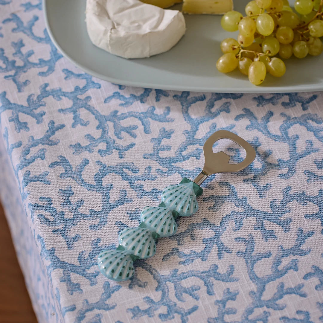 Scallop Blue Bottle Opener