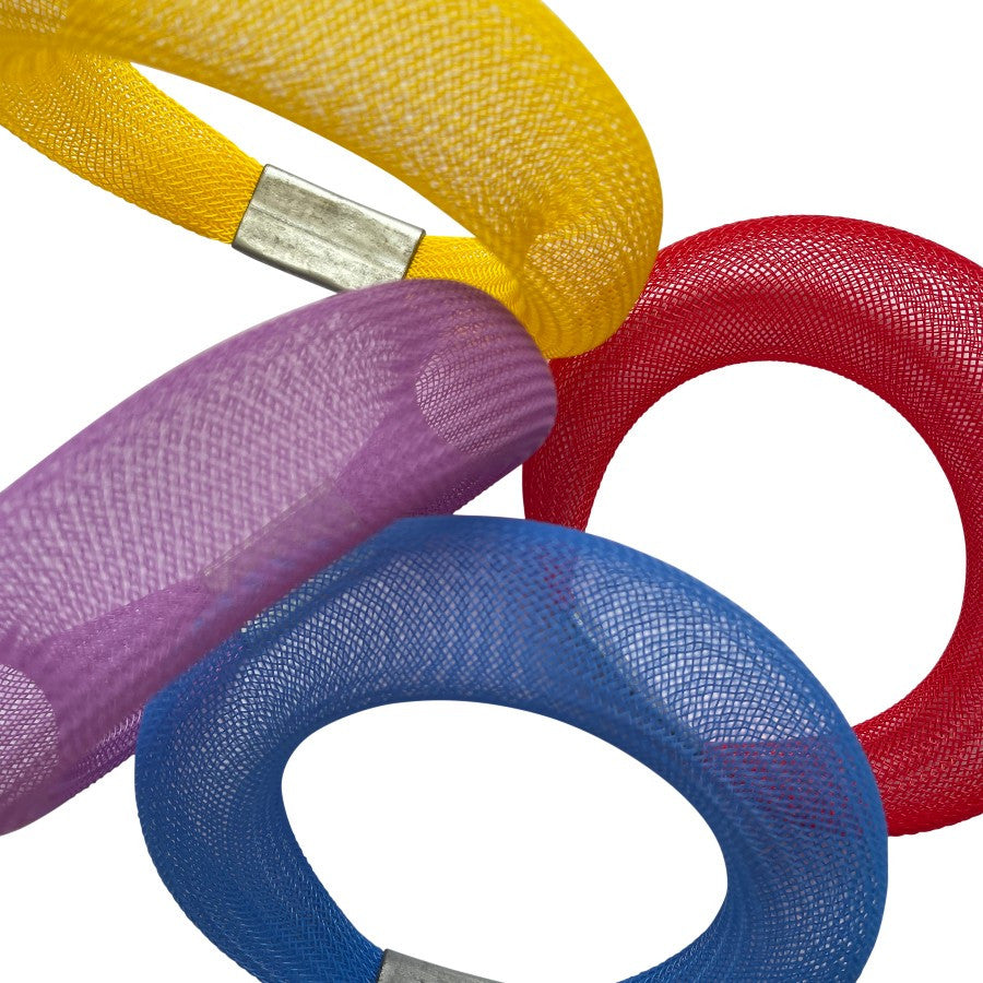 Sophia Emmett Single Mesh Bracelet Blue Large