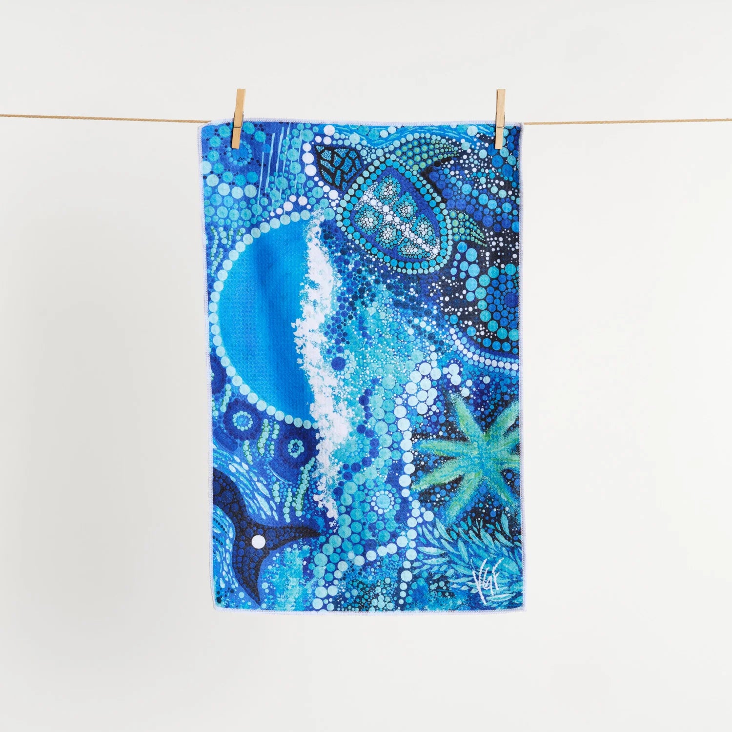 Microfibre Tea Towel - Turtle Moon