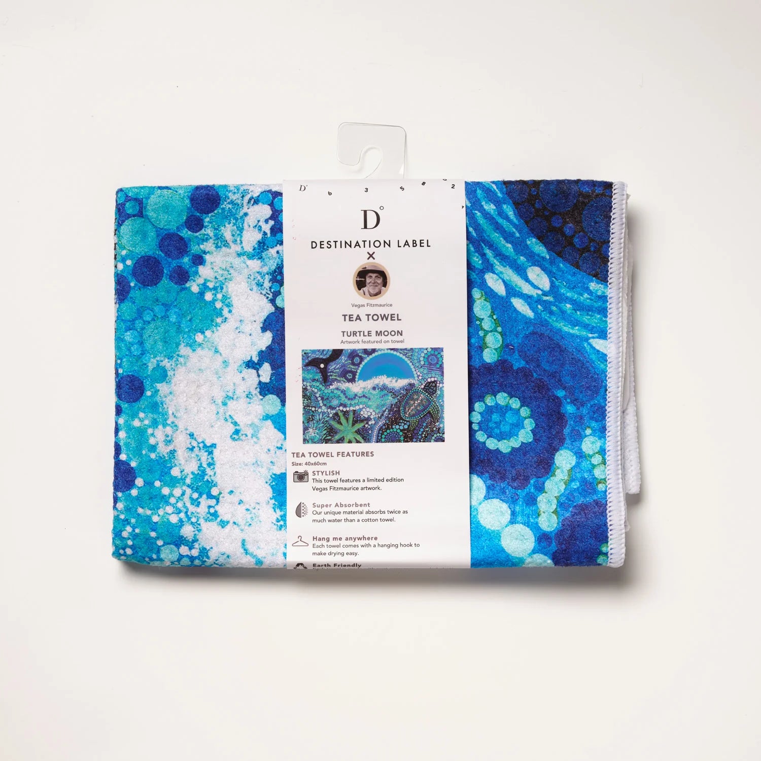 Microfibre Tea Towel - Turtle Moon