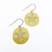 Denz & Co Sand Dollar Earrings in Sand