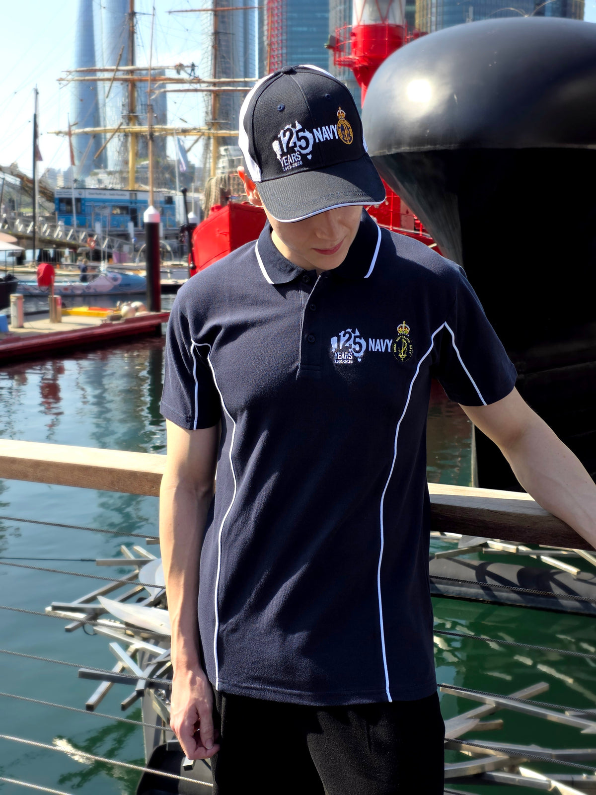 Navy - 125 Years For Our Nation Polo Shirt - Navy Blue Medium