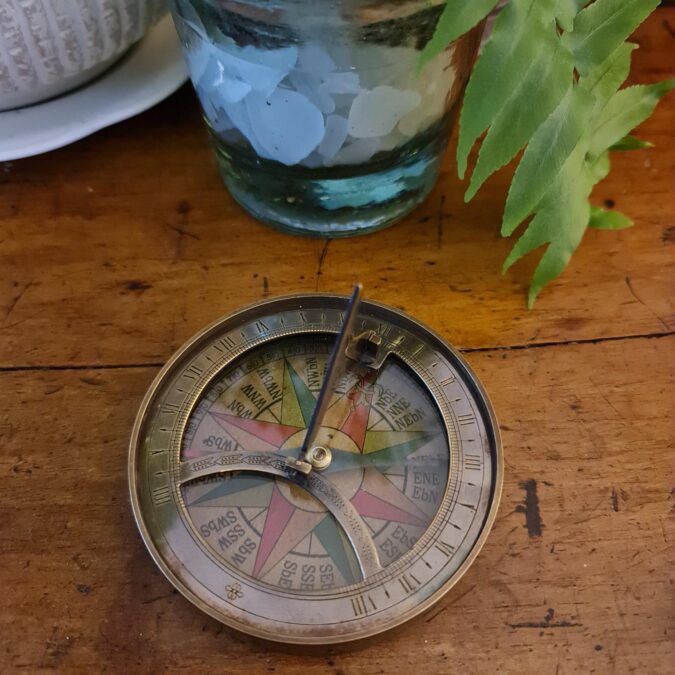 Bronze Sundial Compass