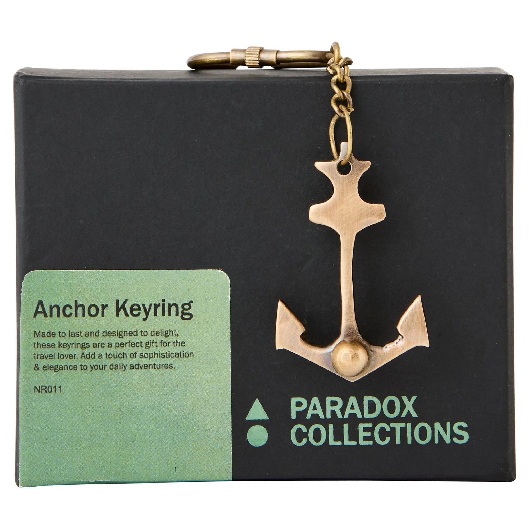 Paradox Nautical Brass Keyring Anchor