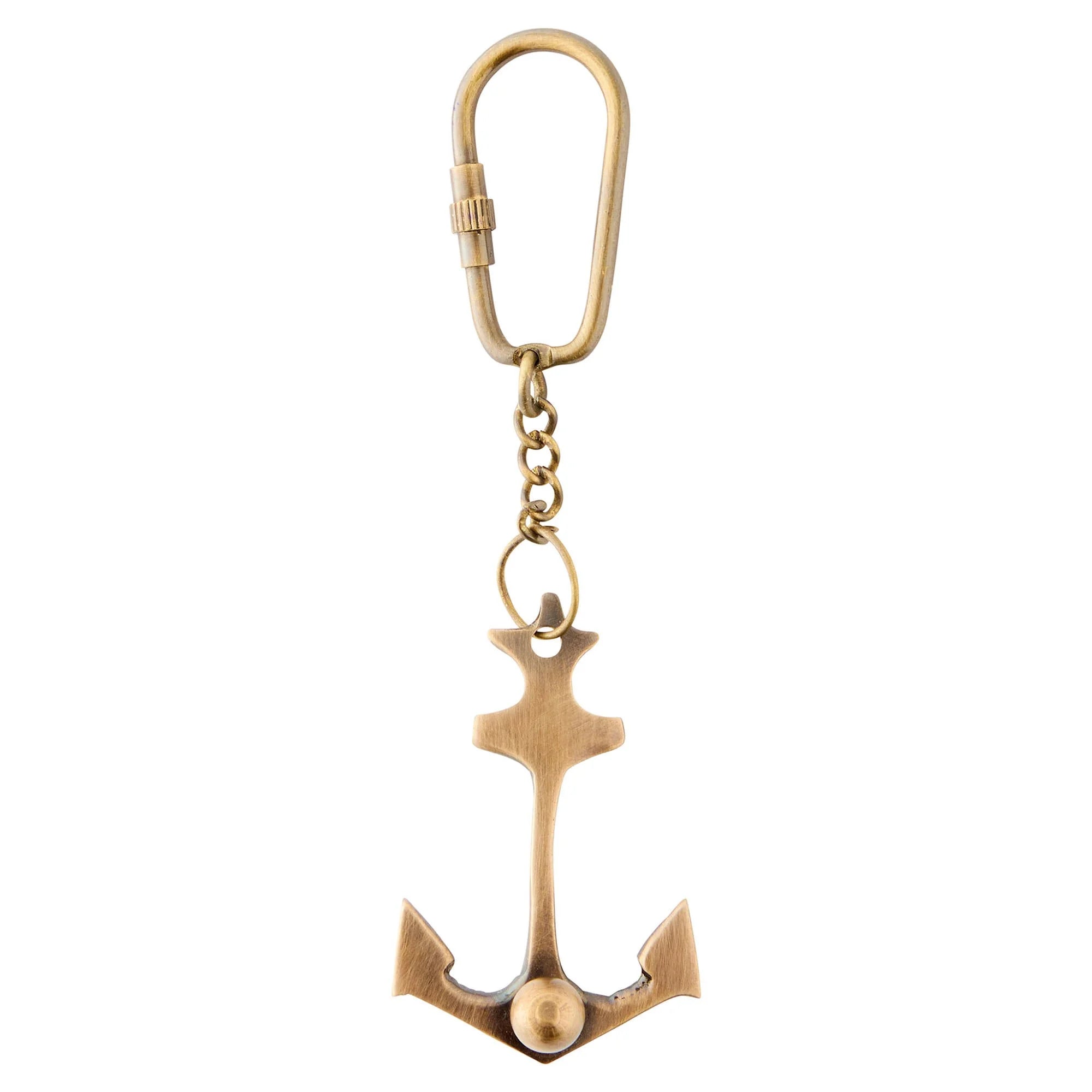 Paradox Nautical Brass Keyring Anchor
