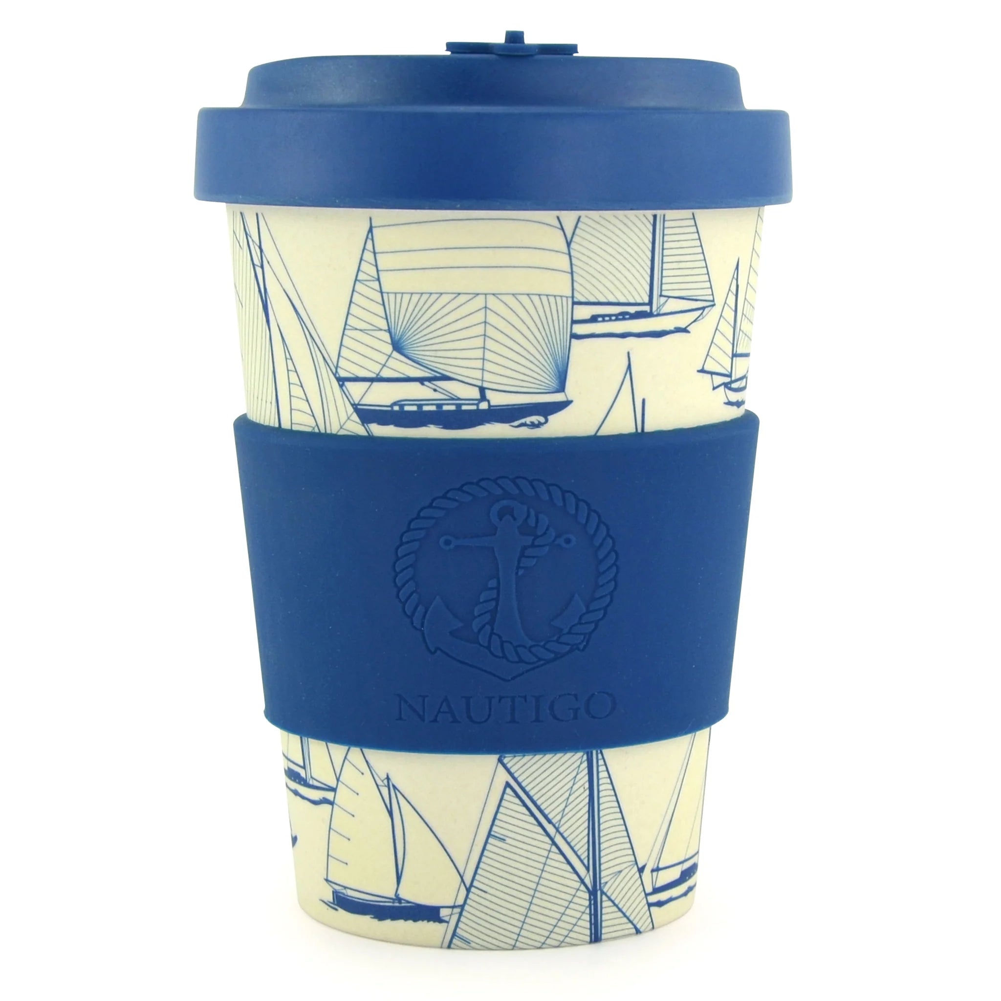 Bamboo Travel Mug 400ml - Nautigo 'Sail Away'
