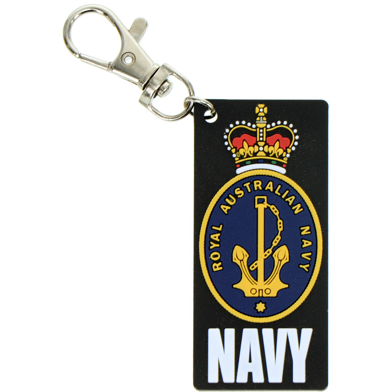 Navy Keyring Bag Tag