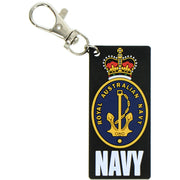 Navy Keyring Bag Tag
