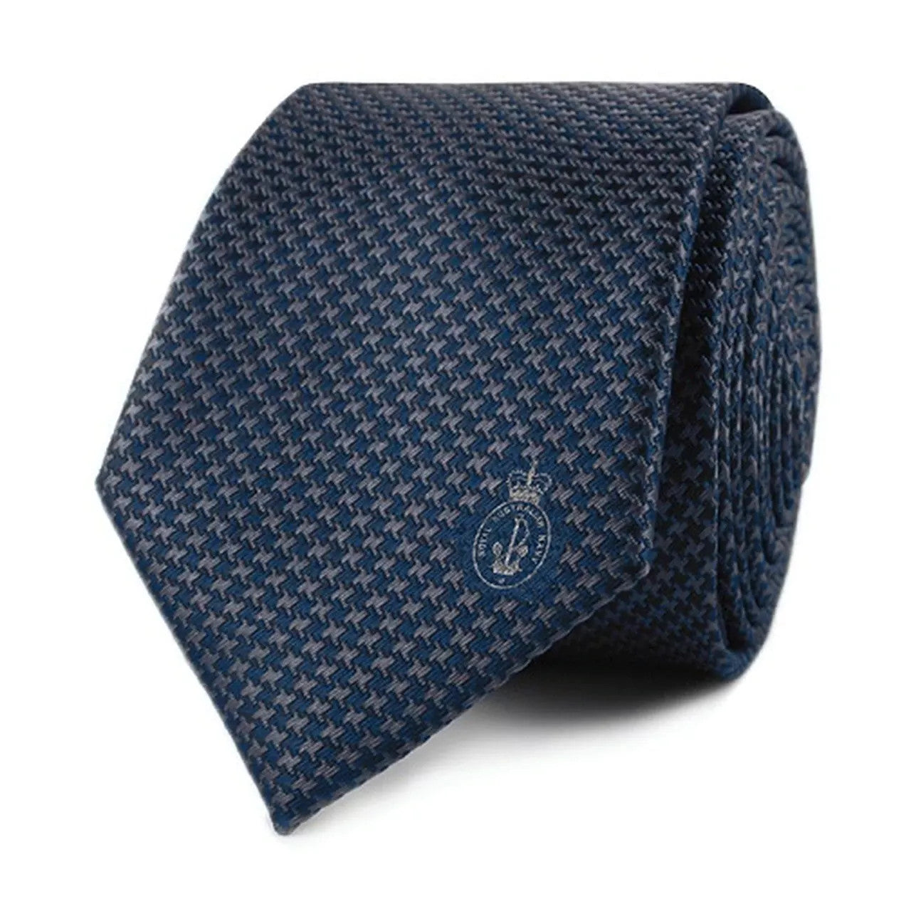 Navy Houndstooth Tie