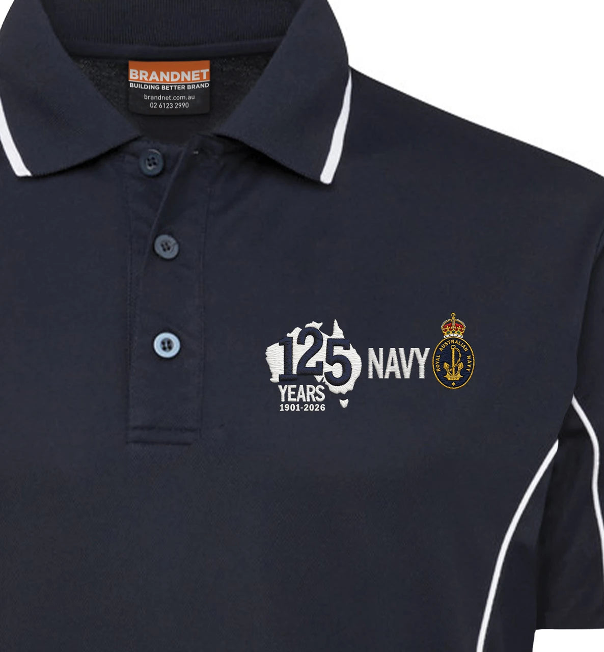 Navy - 125 Years For Our Nation Polo Shirt - Navy Blue Large