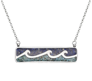 Ocean to Outback Necklace Bar Stainless Steel Wave