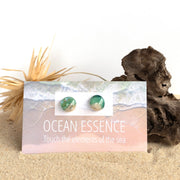 Ocean Essence Emerald Sea Stud Earrings