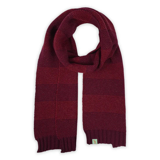 Otto & Spike Birdy Lambswool Scarf - Bordeaux Maroon