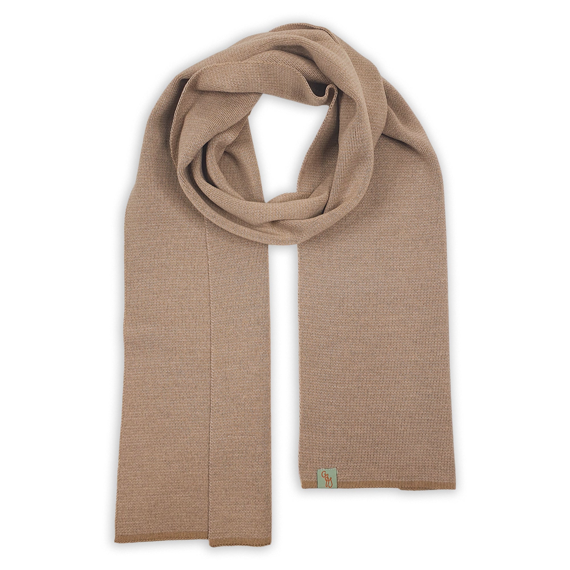 Otto & Spike Staple Merino Scarf - Carmel/Wheat Brown