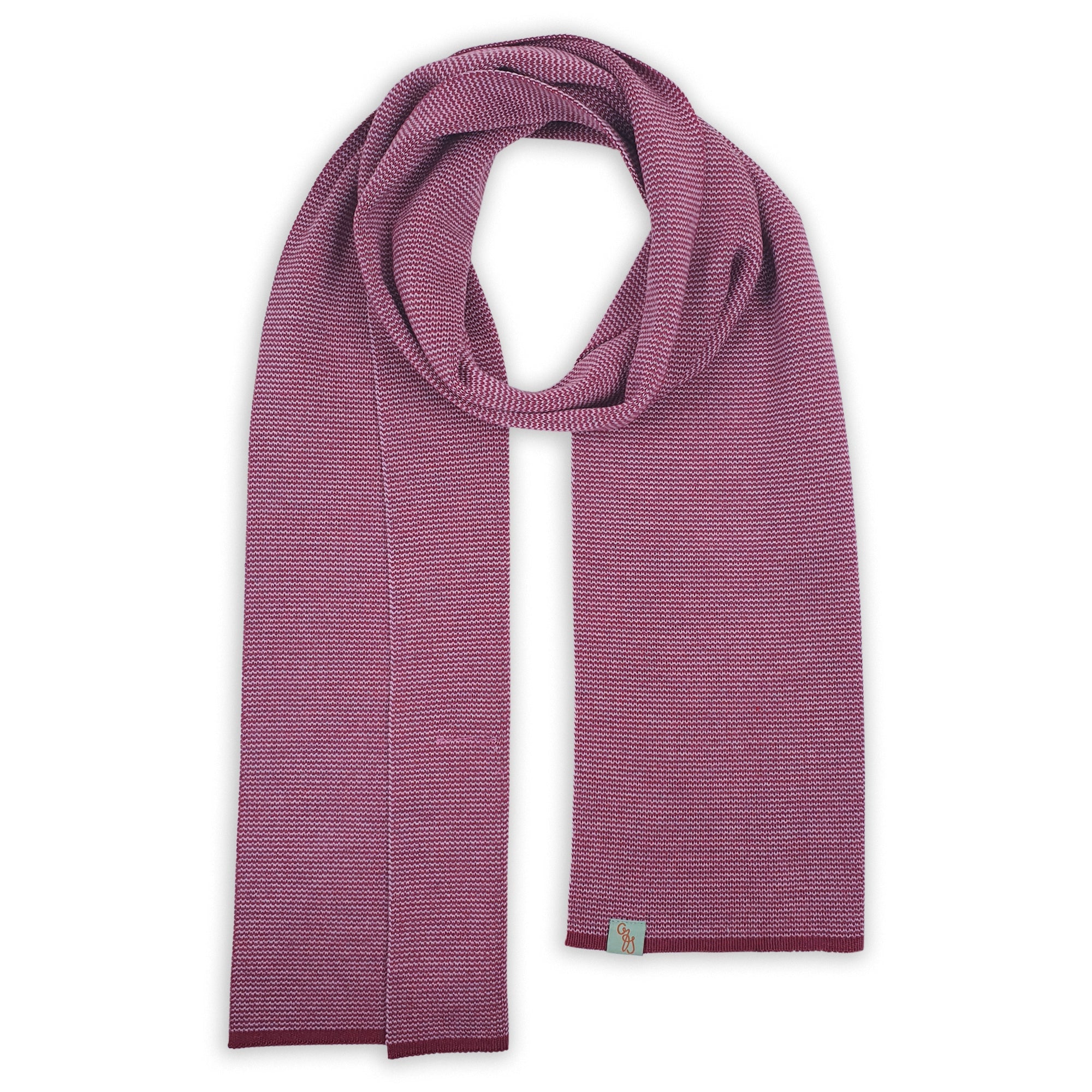 Otto & Spike Staple Merino Scarf - Hibiscus/Dusty Pink