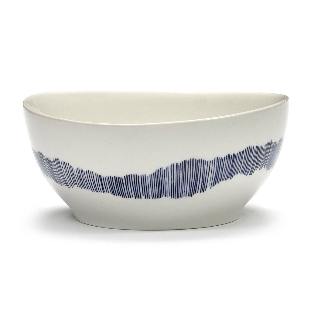 Ottolenghi Bowl S White with Blue Strips FEAST