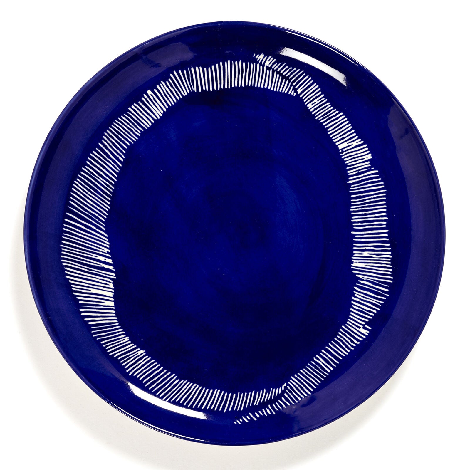 Ottolenghi Plate L Blue with White Stripes FEAST