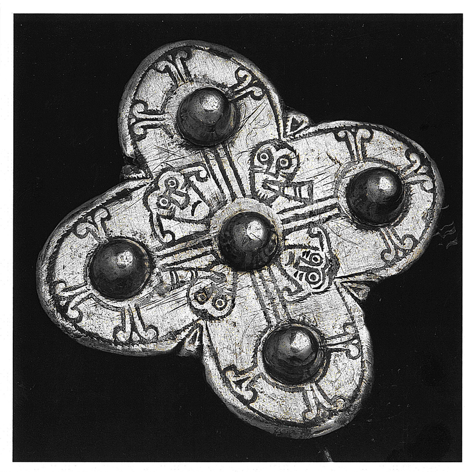 Postcard - The Galloway Hoard - Quatrefoil 'Face' Brooch