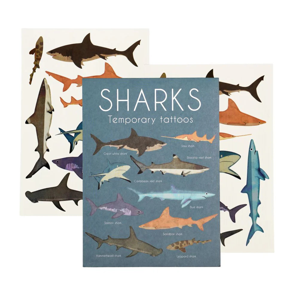 Temporary Shark Tattoos