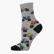 Bamboo Socks - Little Monsters - Kids Large Grey