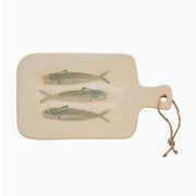 Riva Ceramic Paddle 19x35cm Ivory/Blue - Coast to Coast