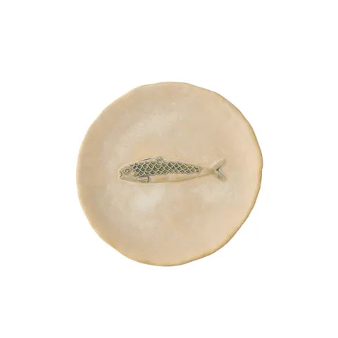 Riva Ceramic Plate 14.5cm Ivory/Blue - Coast to Coast