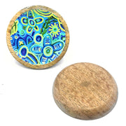 Round Wood Trinket Dish 10x1cm CVA748 Cedric Varcoe
