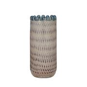 Selina Glass Vase 10x22.50cm Nat/Steel - Coast to Coast