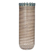 Selina Glass Vase 10x28.50cm Nat/Steel - Coast to Coast