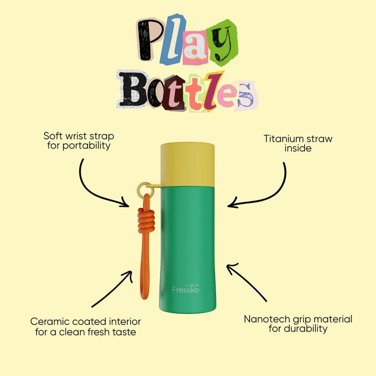 Fressko Play Bottle Ceramic Snap Green 420ml