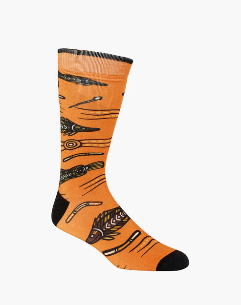 Bamboo Socks - Native Barramundi - 7-11 Cheddar