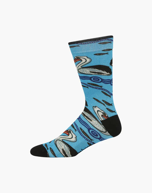 Bamboo Socks - Native Pelican - 7-11 Blue