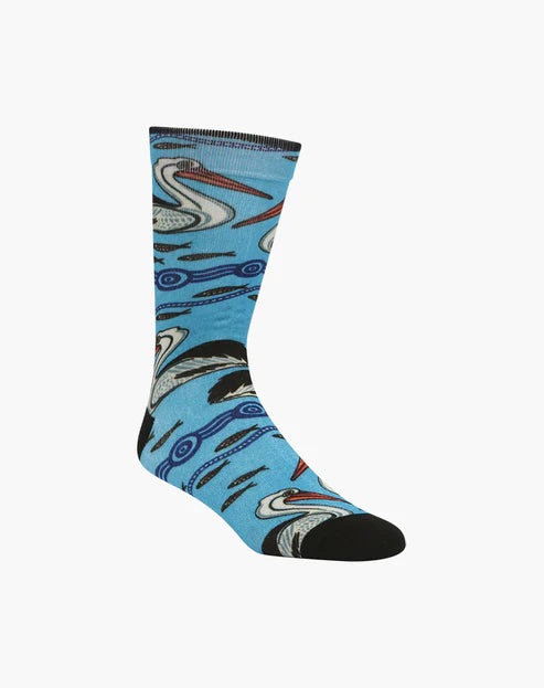Bamboo Socks - Native Pelican - 7-11 Blue