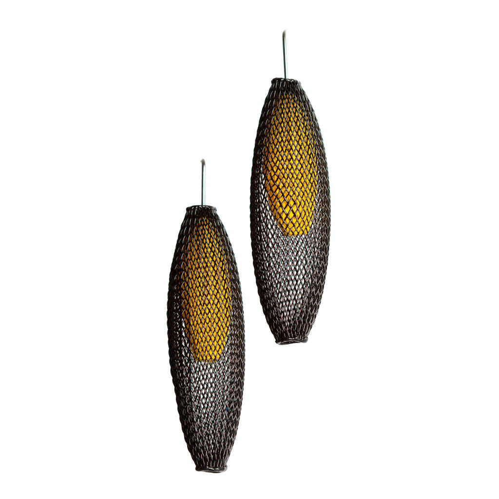 Sophia Emmett Double Mesh Earrings Yellow