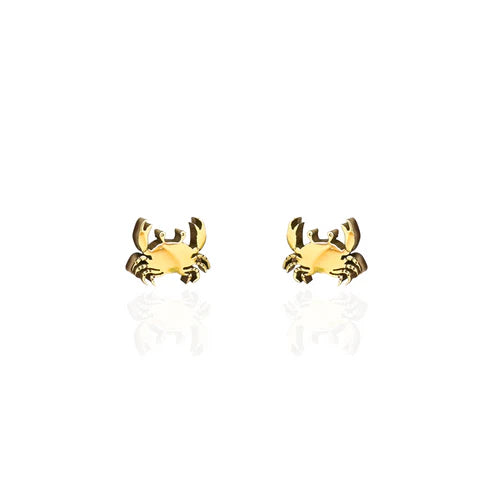Stud Earrings - Crab Gold